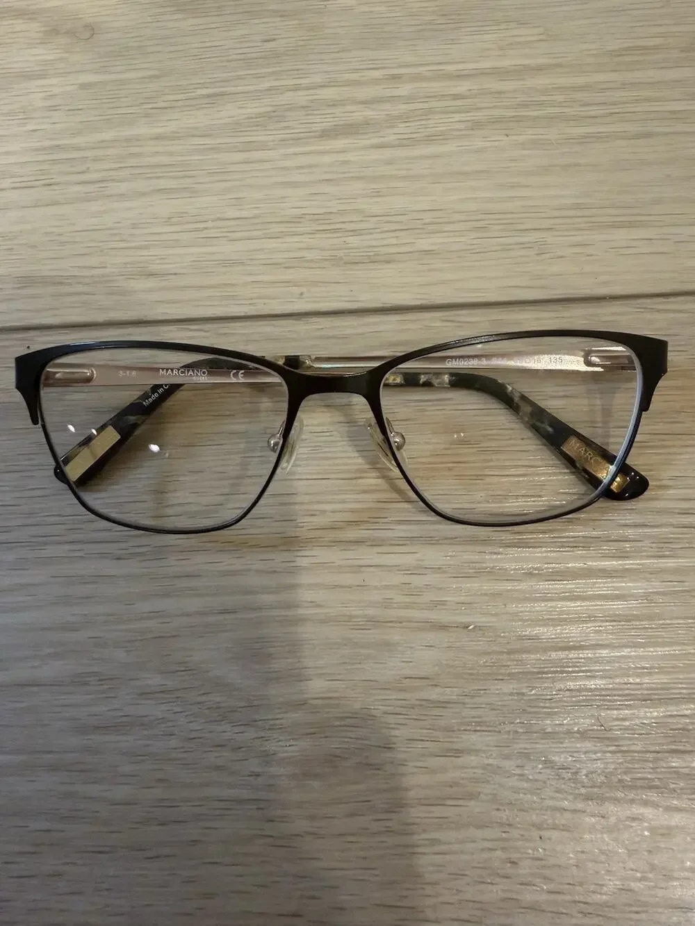Marciano by Guess GM0238 Black/Gold Eyeglass Frames 53-16-135